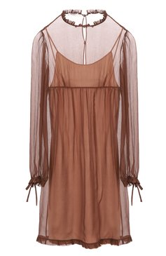 Шелковое платье MIU MIU, арт. MF3478-BRW-F0017, фото 1