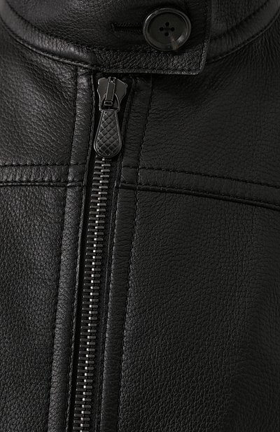 Приталенная кожаная куртка с воротником-стойкой BOTTEGA VENETA, арт. 472169/V0K90, фото 5