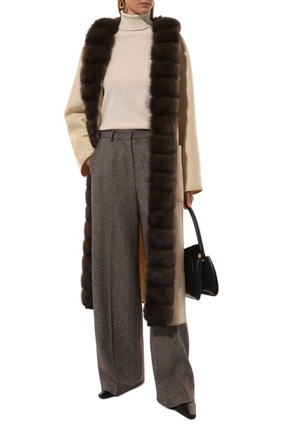 Кашемировое пальто с отделкой из меха соболя SABLEFUR, арт. 72213-SB-11, фото 2