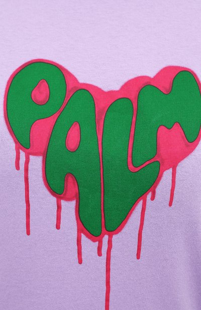 Хлопковый лонгслив PALM ANGELS сиреневого цвета по цене 36700 руб., арт. PWAB012F21JER0043632, фото 5 Хлопковый лонгслив PALM ANGELS, арт. PWAB012F21JER0043632, фото 5
