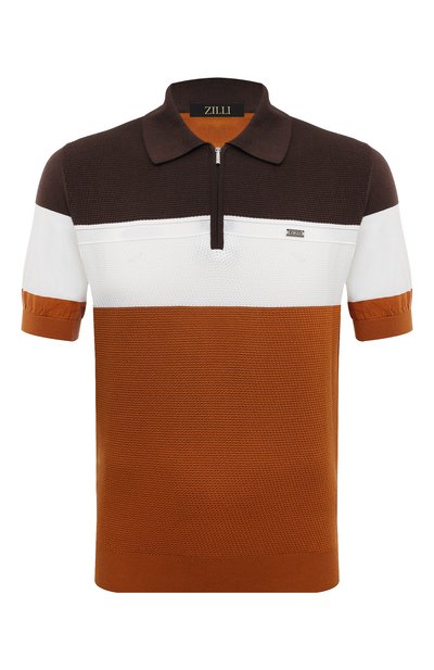Мужская поло из шелка и хлопка ZILLI, арт. KZP002M0142VH0L00