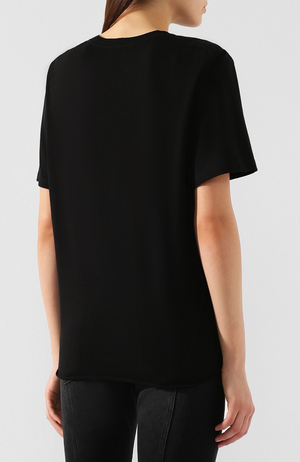Хлопковая футболка SAINT LAURENT, арт. 577062/YBJF2, фото 4