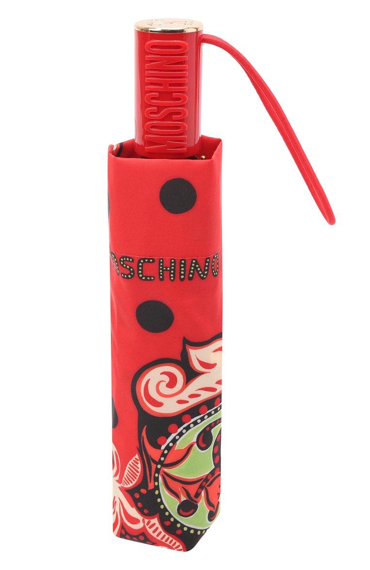 Женский складной зонт MOSCHINO красного цвета, арт. 8740-0PENCL0SE | Фото 5 (Материал: Синтетический материал, Текстиль, Металл; Региональные ограничения белый список (Axapta Mercury): RU; Нос: Не проставлено)