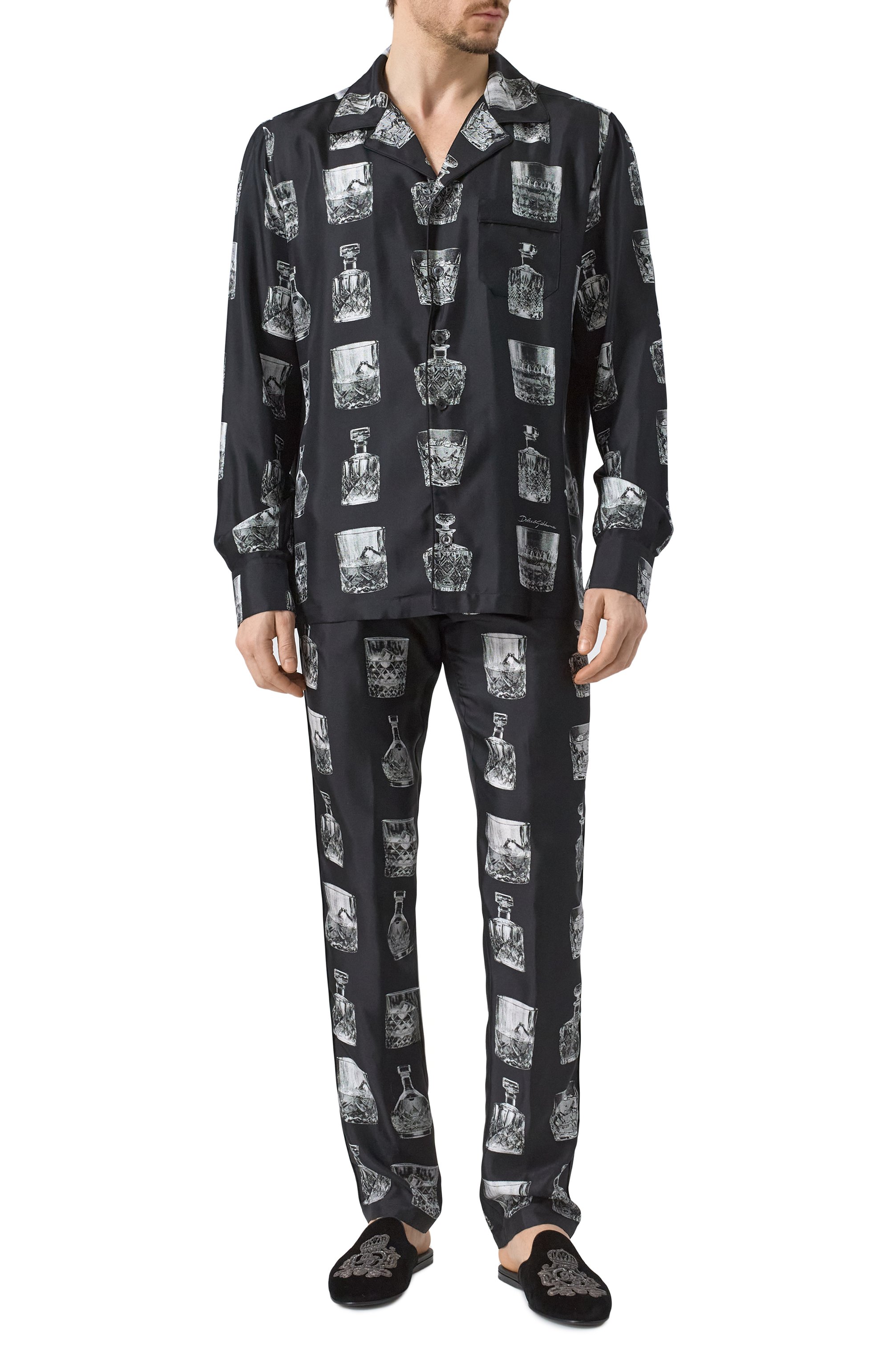 Шелковые домашние брюки DOLCE & GABBANA, арт. GVCRAT/HI1V0, фото 2