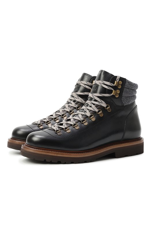 Кожаные ботинки Brunello Cucinelli MZUWBMS890 Синий MZUWBMS890