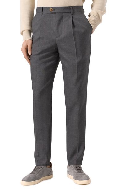 Шерстяные брюки BRUNELLO CUCINELLI, арт. MB407E1450, фото 3