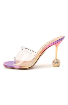 Комбинированные мюли secrets 95 AQUAZZURA, арт. SCRHIGM0-TNP-TST, фото 3
