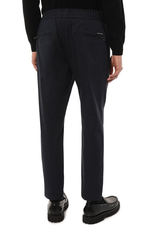 Хлопковые брюки Dolce & Gabbana GYACET/FUFKF Синий  GYACET/FUFKF Фото 4