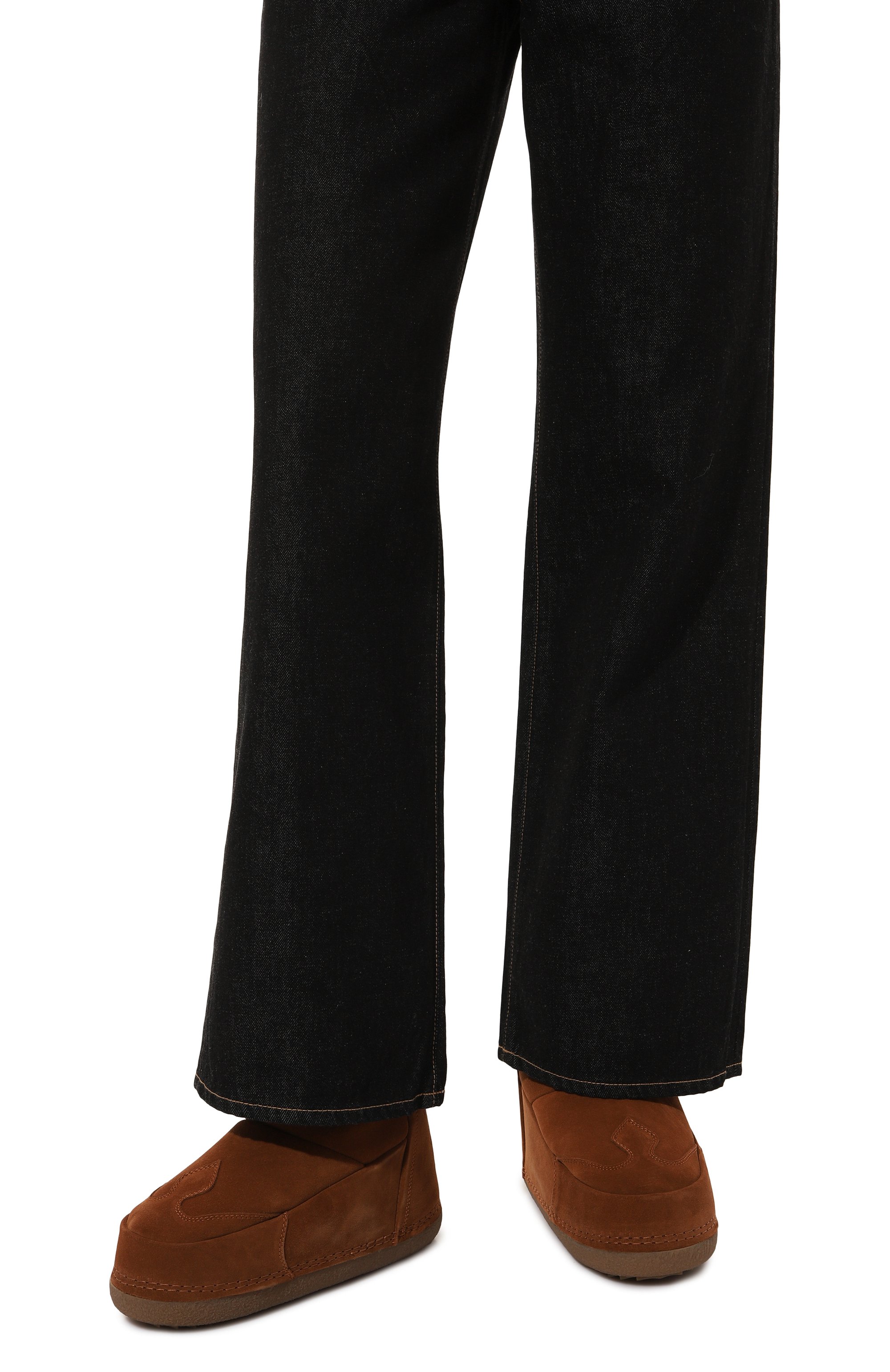 Замшевые полусапоги cowboy embroidery INUIKII коричневого цвета по цене 39950 руб., арт. 75101-067, фото 3 Замшевые полусапоги cowboy embroidery INUIKII, арт. 75101-067, фото 3