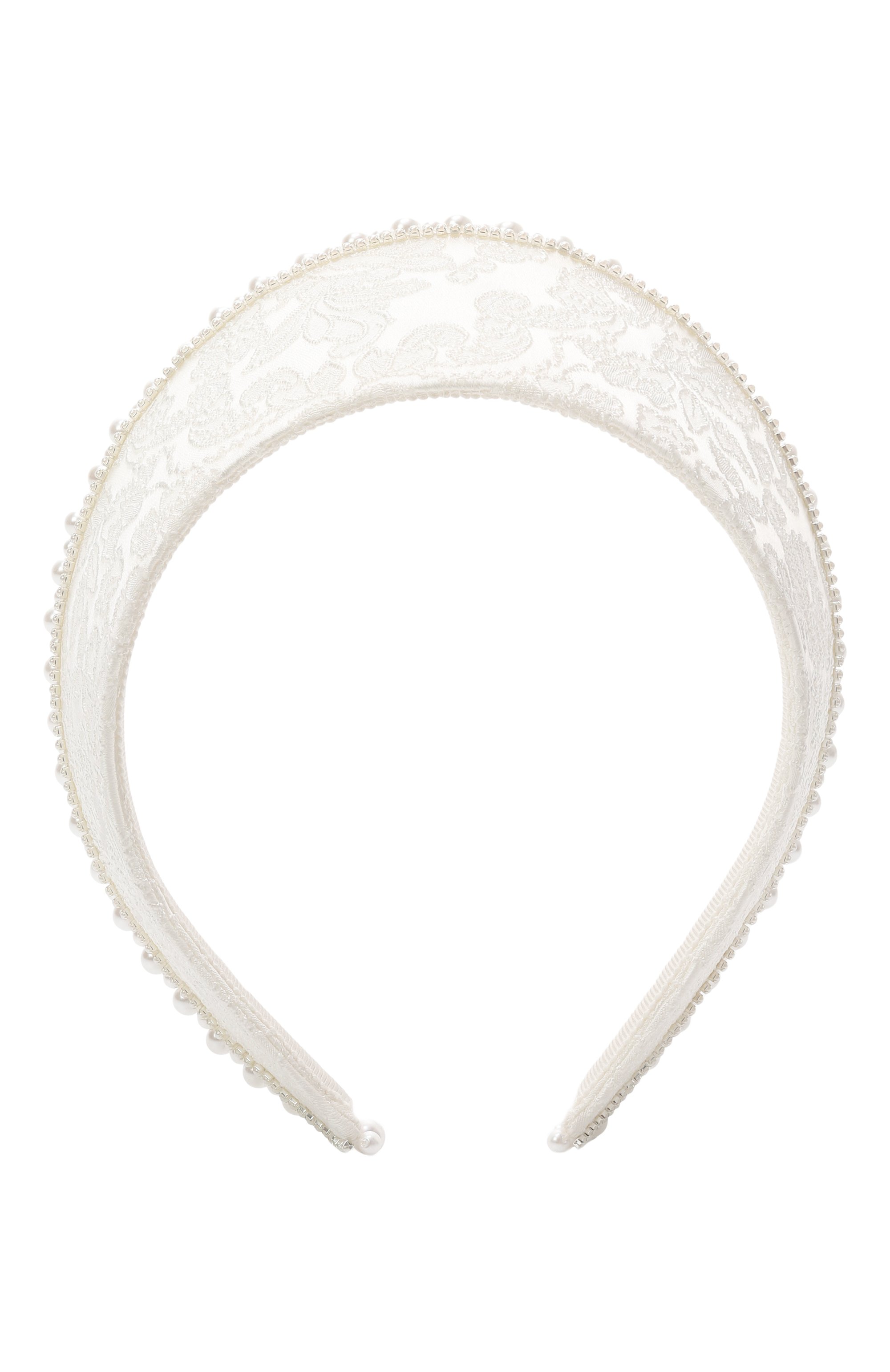 Ободок-кокошник PANFIL белого цвета по цене 20000 руб., арт. 1-KOK2-DPI, фото 1 Ободок-кокошник PANFIL, арт. 1-KOK2-DPI, фото 1