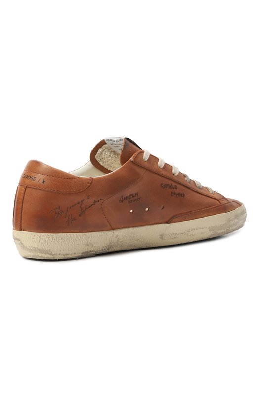 Кожаные кеды Super-Star Golden Goose Deluxe Brand GWF00105.F007546 Коричневый  GWF00105.F007546 Фото 5