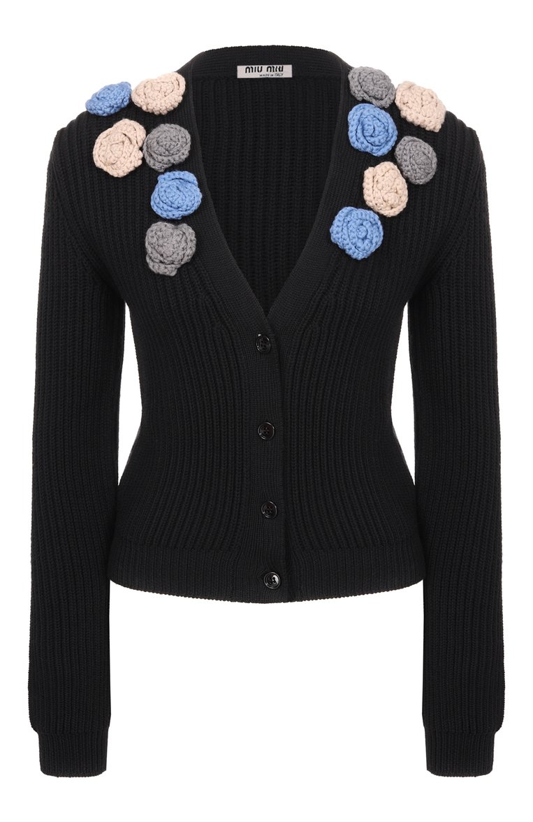 Шерстяной кардиган MIU MIU, арт. MMF170-1VNV-F0H5U, фото 1