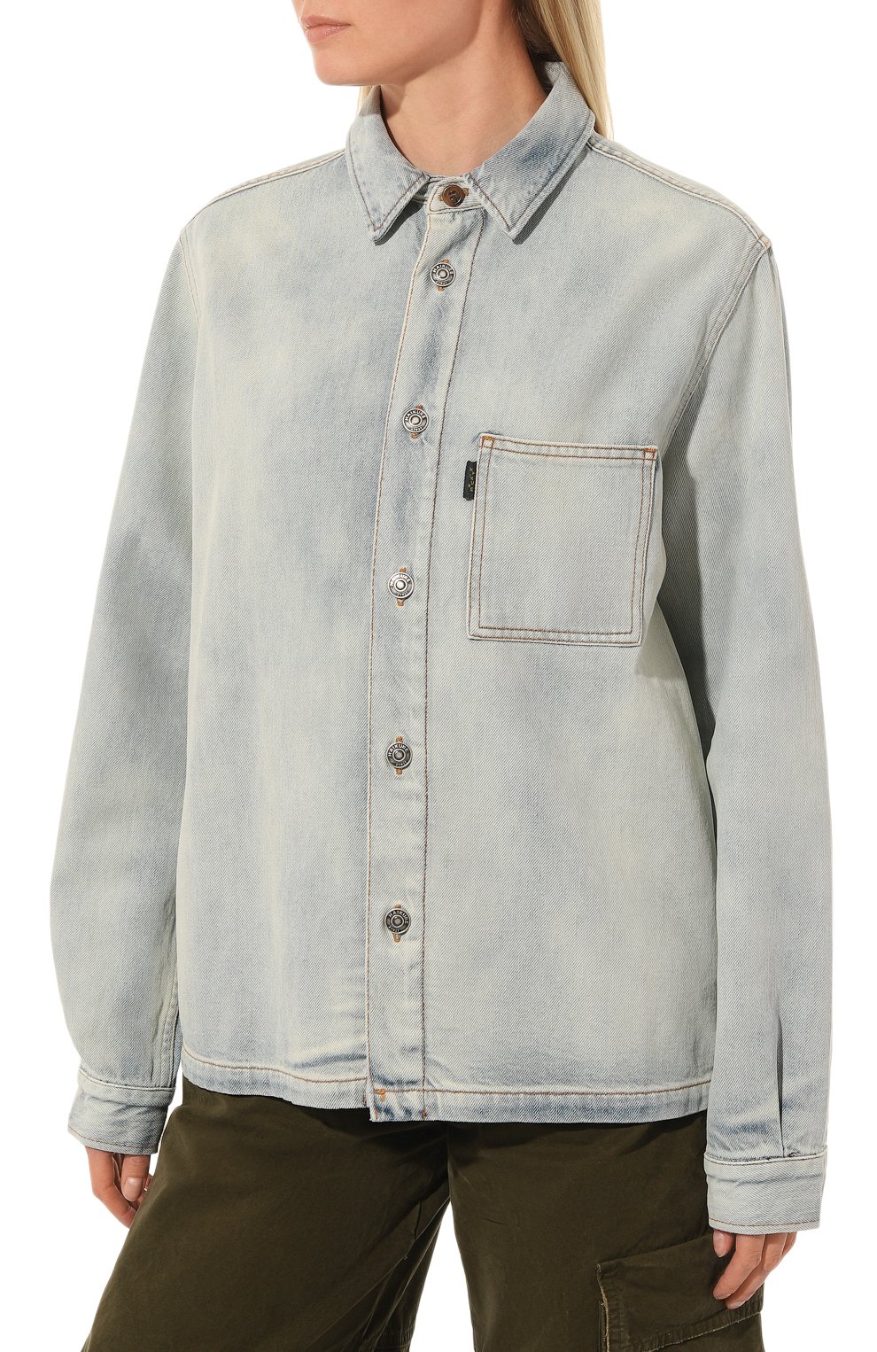 Джинсовая рубашка HAIKURE голубого цвета по цене 32100 руб., арт. HEW06058DF095L0739, фото 3 Джинсовая рубашка HAIKURE, арт. HEW06058DF095L0739, фото 3