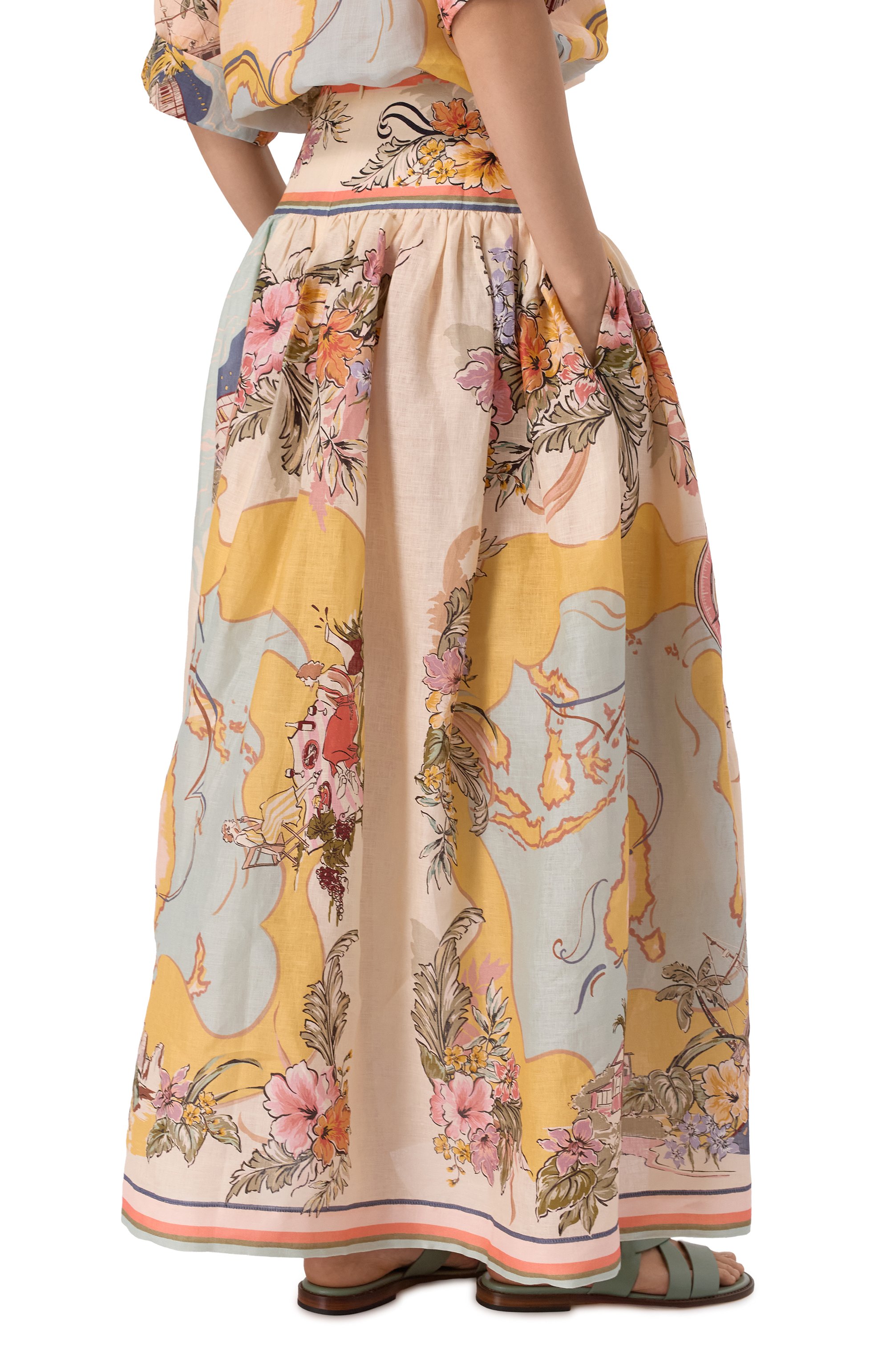 Льняная юбка ZIMMERMANN, арт. 1750SRS253, фото 4