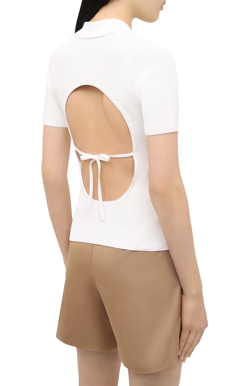 Пуловер из вискозы JACQUEMUS белого цвета по цене 29950 руб., арт. 203KN59/202010, фото 4 Пуловер из вискозы JACQUEMUS, арт. 203KN59/202010, фото 4