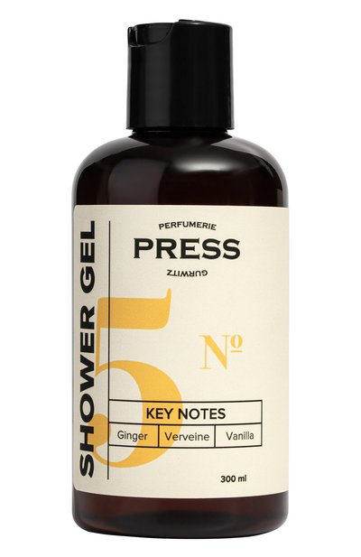 Женского гель для душа №5 ginger, vanilla, verviene (300ml) PRESS GURWITZ PERFUMERIE, арт. 4631159194171