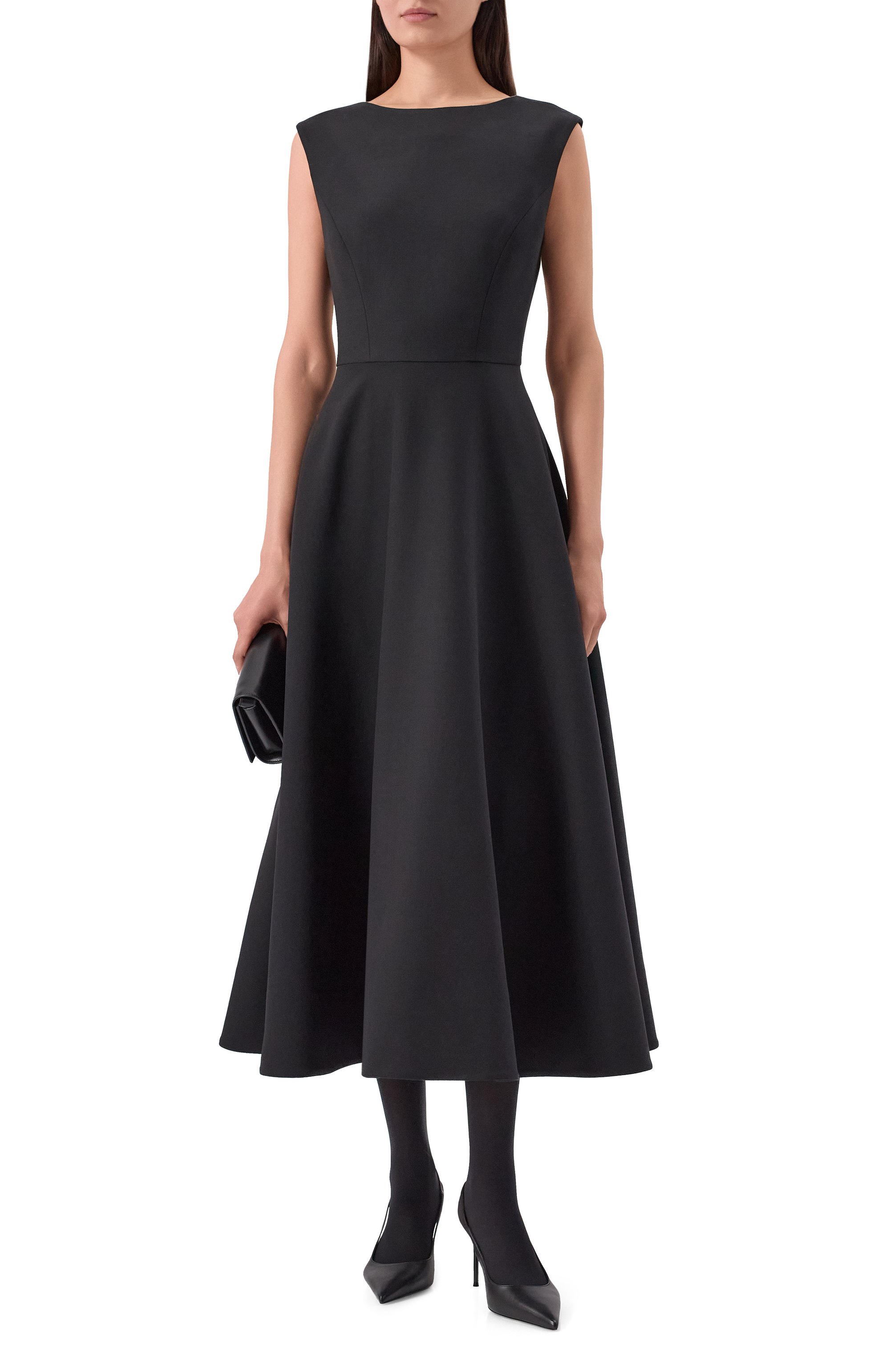 Шерстяное платье SHERVARLI черного цвета по цене 115000 руб., арт. DR25-0018, фото 2 Шерстяное платье SHERVARLI, арт. DR25-0018, фото 2