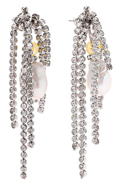 Серьги DRIES VAN NOTEN серебряного цвета по цене 59850 руб., арт. 018255/0054, фото 3 Серьги DRIES VAN NOTEN, арт. 018255/0054, фото 3