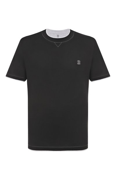 Мужская хлопковая футболка BRUNELLO CUCINELLI, арт. M0B137451G