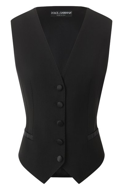 Жилет из шерсти и шелка DOLCE & GABBANA, арт. F79H5T/GDCSC, фото 1