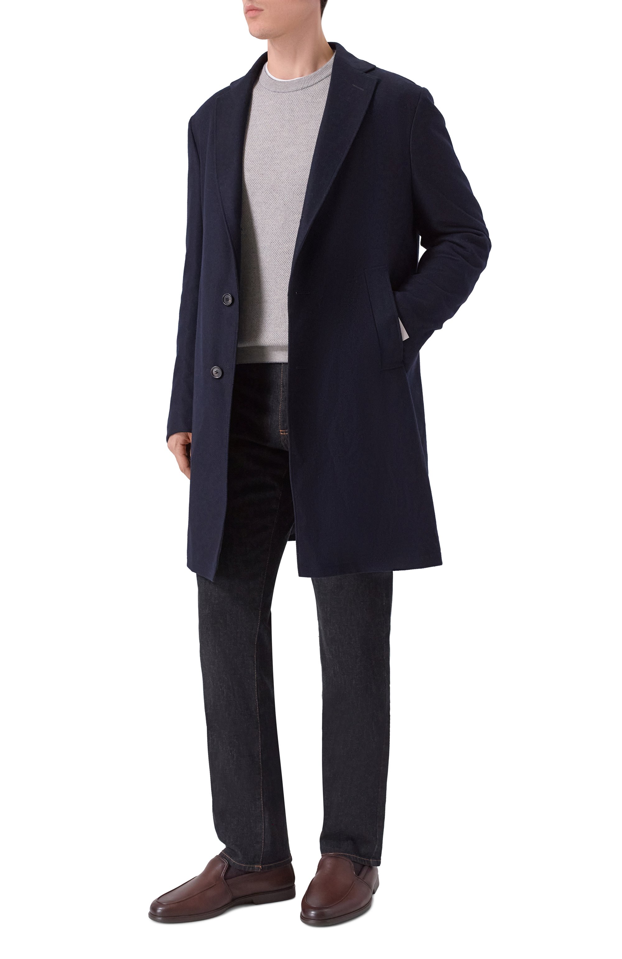 Кожаные лоферы malibu SANTONI, арт. MGAG18829DKTS0MS, фото 2