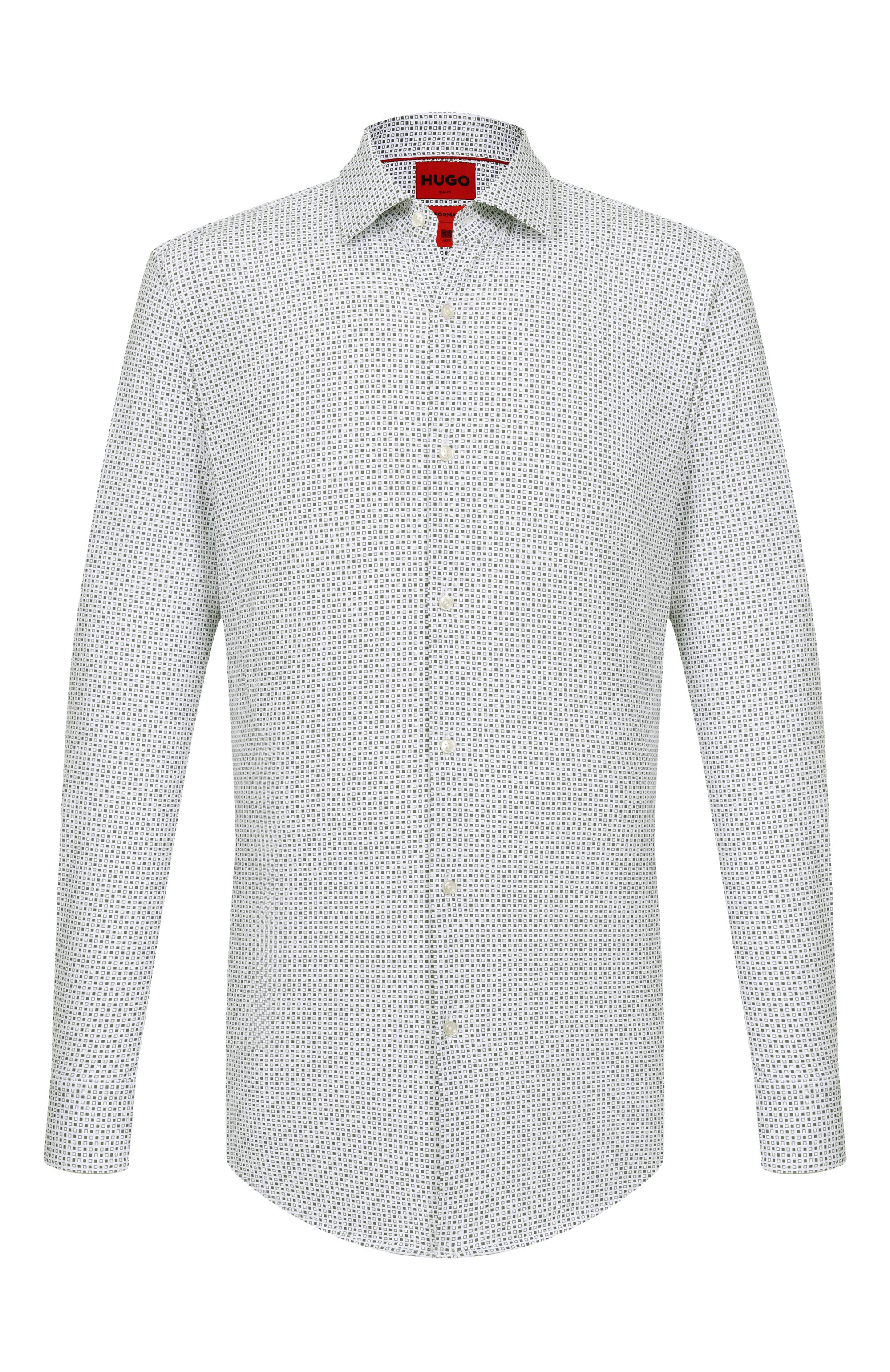 Рубашка HUGO белого цвета по цене 13600 руб., арт. 50544942, фото 1 Рубашка HUGO, арт. 50544942, фото 1