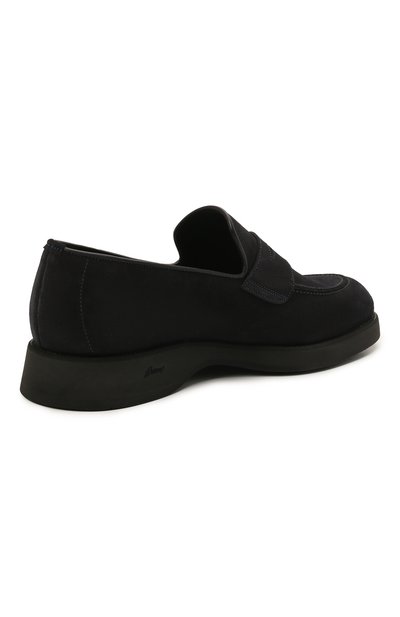 Замшевые пенни-лоферы BRIONI темно-синего цвета по цене 94500 руб., арт. QEI50L/09708, фото 4 Замшевые пенни-лоферы BRIONI, арт. QEI50L/09708, фото 4