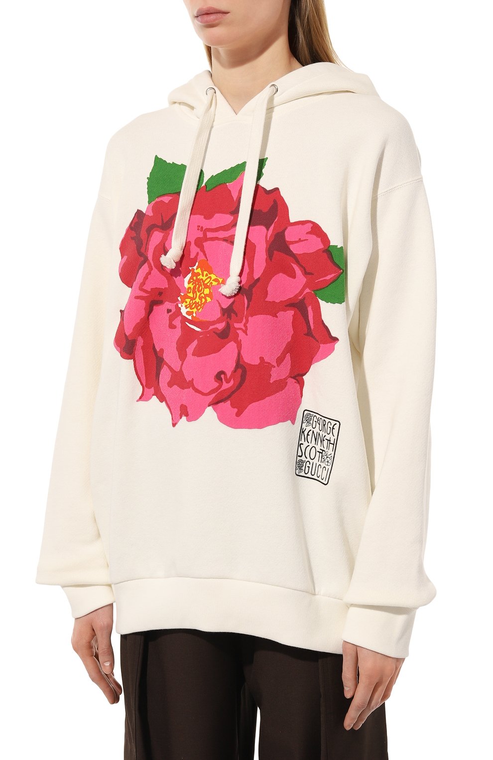 Хлопковое худи gucci x ken scott GUCCI, арт. 615061 XJDC8, фото 3