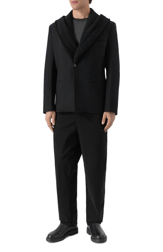 Пиджак из шерсти и вискозы Andrea Ya'aqov 25M0RC38/W00L CASHMERE Чёрный  25M0RC38/W00L CASHMERE Фото 2