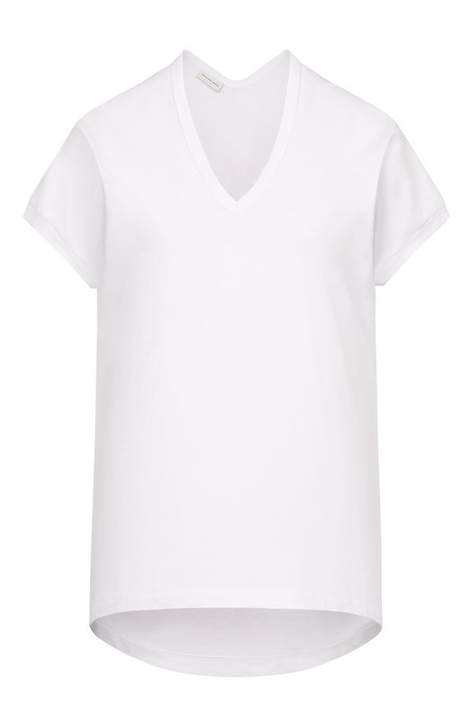Хлопковая футболка Dries Van Noten 131101/3600 Белый 131101/3600