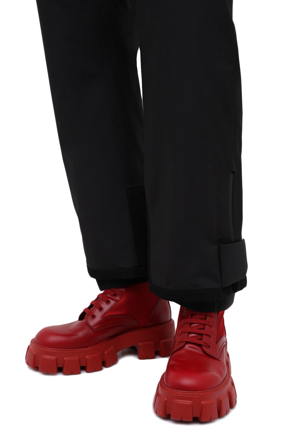 Кожаные ботинки monolith PRADA, арт. 2UE007-3LFR-F0D56-D002, фото 3