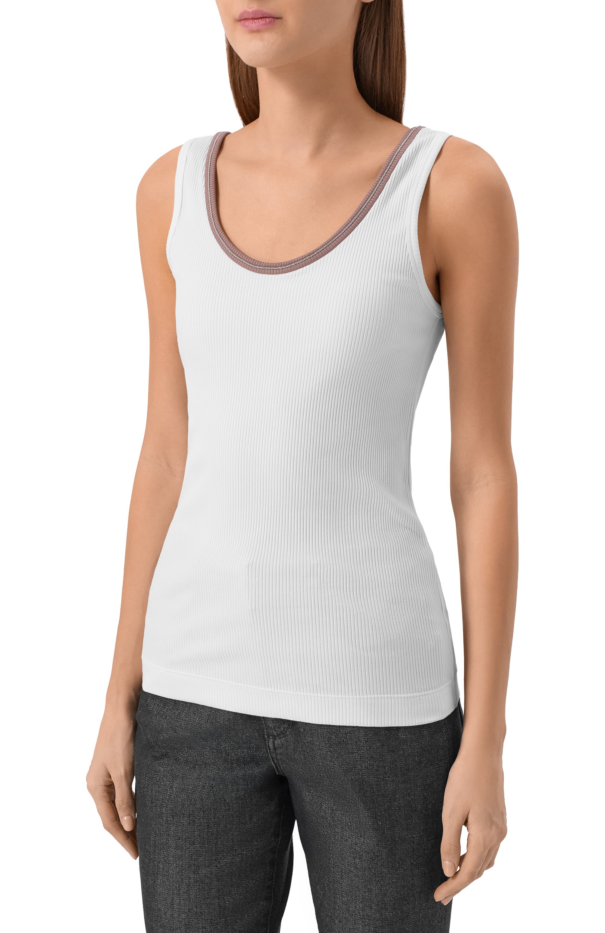 Хлопковая майка BRUNELLO CUCINELLI, арт. MG902D0310, фото 3