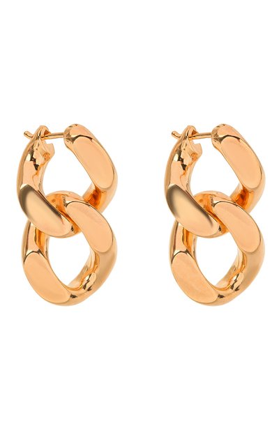 Серьги BOTTEGA VENETA золотого цвета по цене 86350 руб., арт. 589306/VAHU0, фото 3 Серьги BOTTEGA VENETA, арт. 589306/VAHU0, фото 3