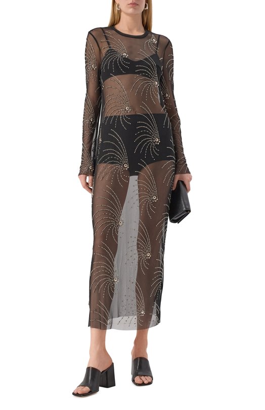 Топ из вискозы Giambattista Valli 25SSSVCM0MT1/16VIP Чёрный  25SSSVCM0MT1/16VIP Фото 2