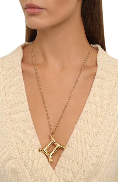 Подвеска на цепочке JIL SANDER золотого цвета по цене 108000 руб., арт. J11UU0023 J12015, фото 2 Подвеска на цепочке JIL SANDER, арт. J11UU0023 J12015, фото 2