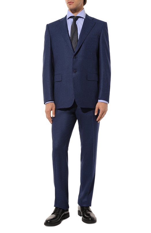 Хлопковая сорочка Brunello Cucinelli MB6970028 Синий  MB6970028 Фото 2