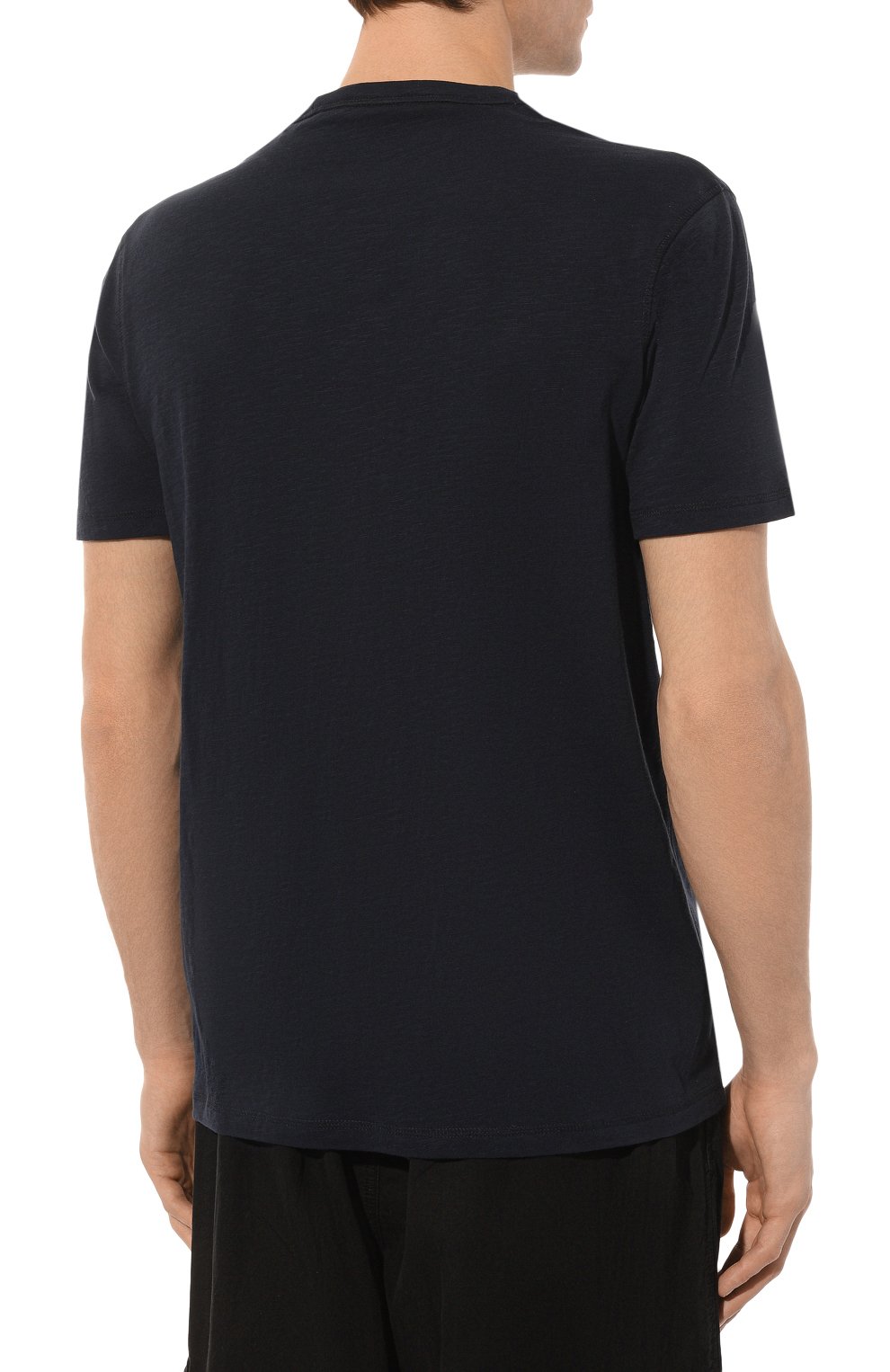 Хлопковая футболка BOSS ORANGE темно-синего цвета по цене 7490 руб., арт. 50508243, фото 4 Хлопковая футболка BOSS ORANGE, арт. 50508243, фото 4