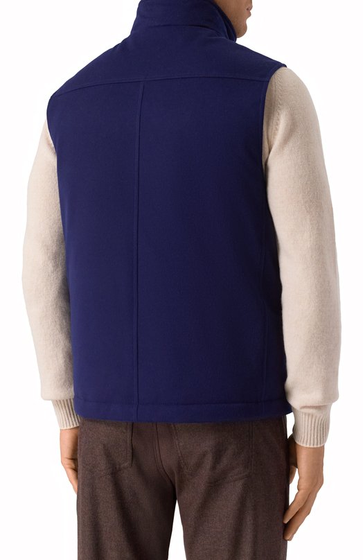 Шерстяной жилет Brunello Cucinelli MM4701646 Синий  MM4701646 Фото 4