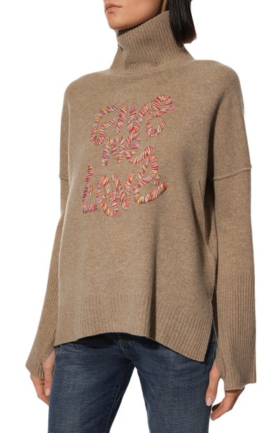 Шерстяной свитер ZADIG AND VOLTAIRE бежевого цвета по цене 42900 руб., арт. KWSW01471, фото 3 Шерстяной свитер ZADIG AND VOLTAIRE, арт. KWSW01471, фото 3