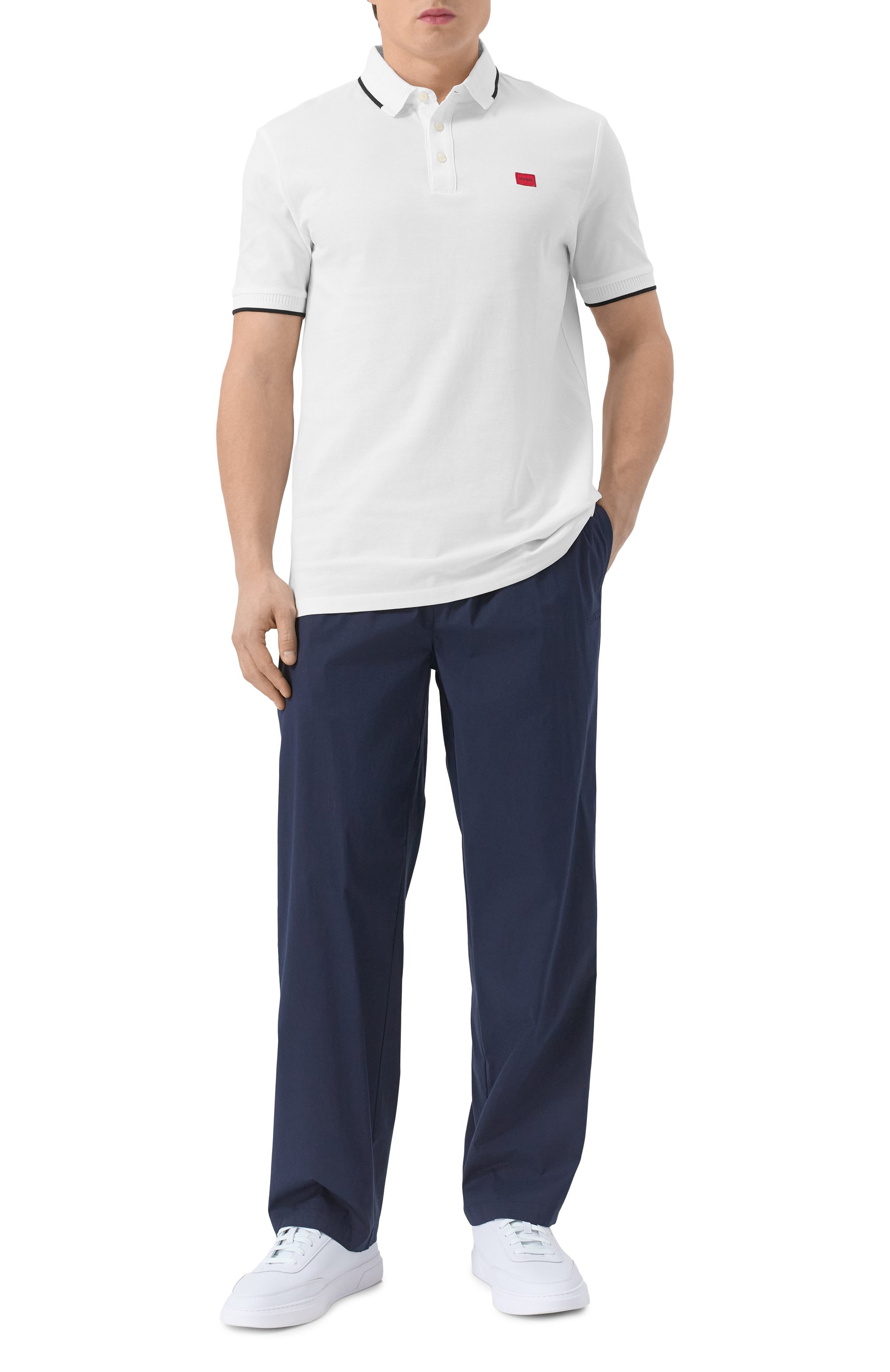 Хлопковое поло HUGO, арт. 50490775, фото 2