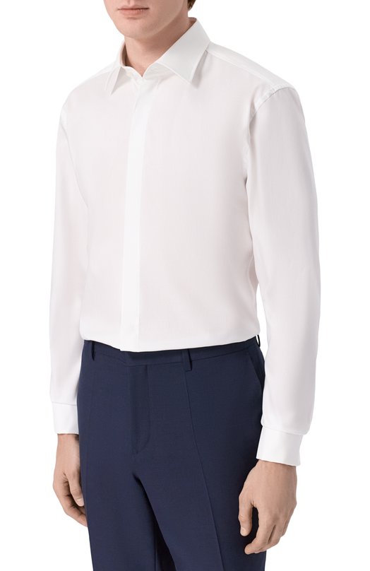 Хлопковая сорочка BOSS 50480093 Белый  50480093 Фото 3