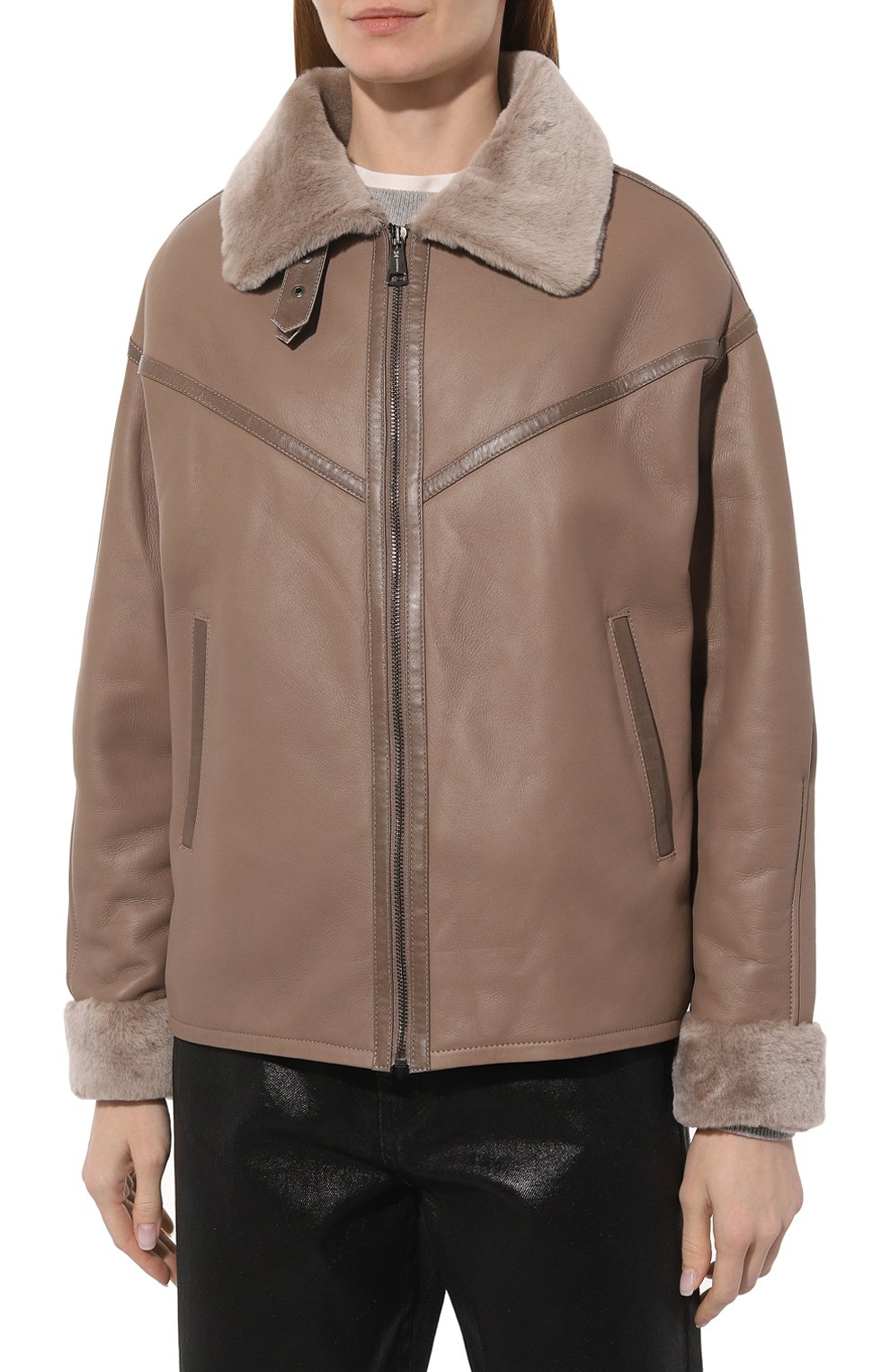 Дубленка из овчины MANZONI24, арт. 23M1292-S21, фото 3