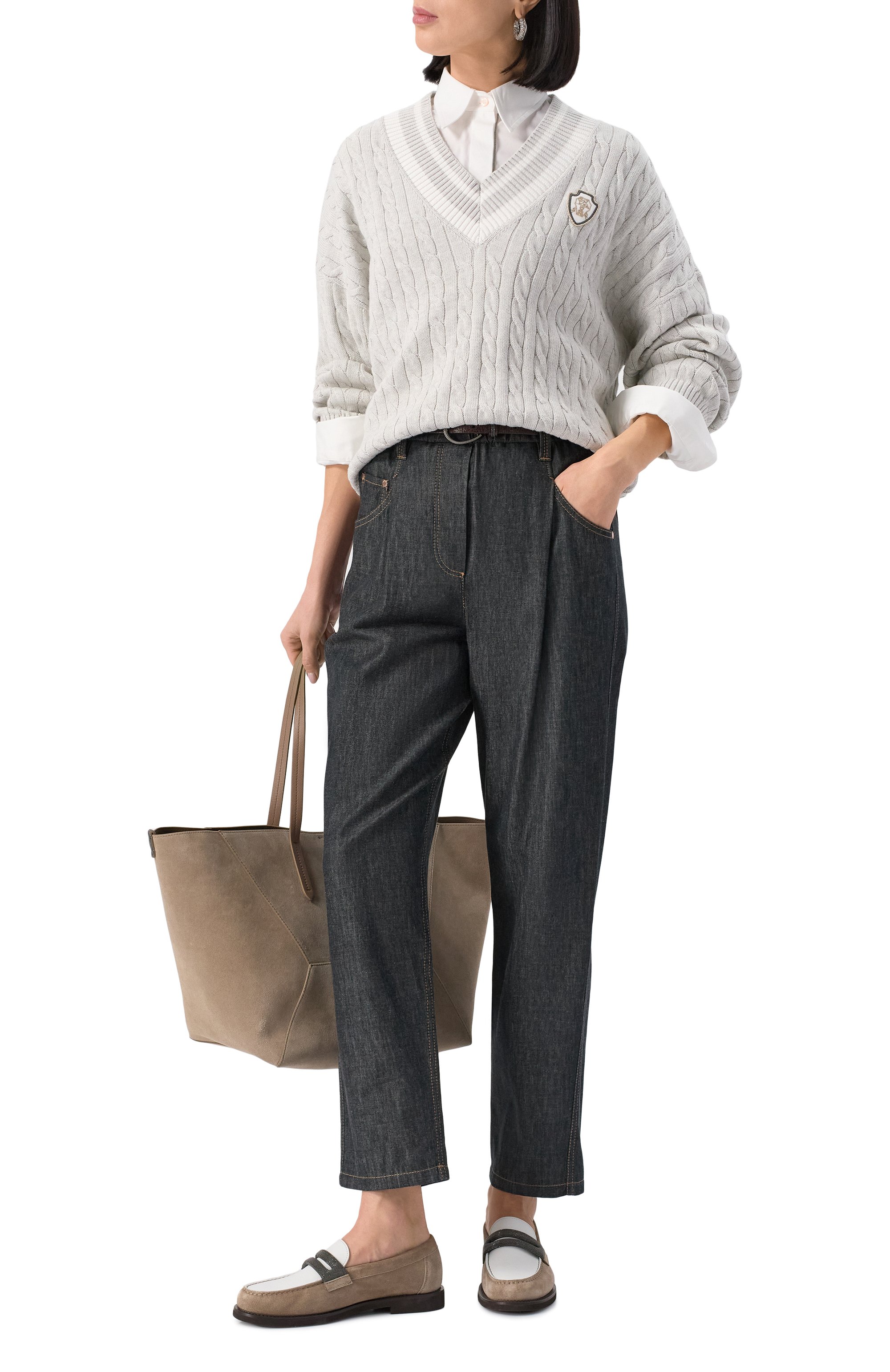 Хлопковый свитер BRUNELLO CUCINELLI, арт. M19756512, фото 2