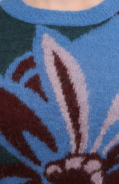 Шерстяной свитер DRIES VAN NOTEN синего цвета по цене 52250 руб., арт. 202-31209-1710, фото 5 Шерстяной свитер DRIES VAN NOTEN, арт. 202-31209-1710, фото 5