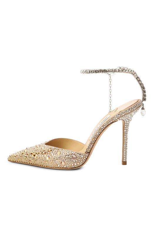 Текстильные туфли Saeda 100 Jimmy Choo SAEDA100ZPJ Золотой  SAEDA100ZPJ Фото 4