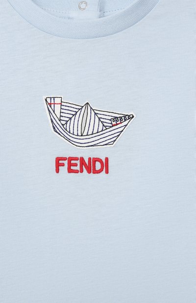 Хлопковая футболка FENDI, арт. BMI286/7AJ, фото 3