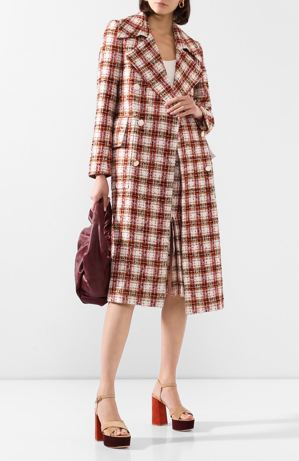 Пальто из смеси шерсти и хлопка VICTORIA BECKHAM, арт. 1120WCT000643A, фото 2