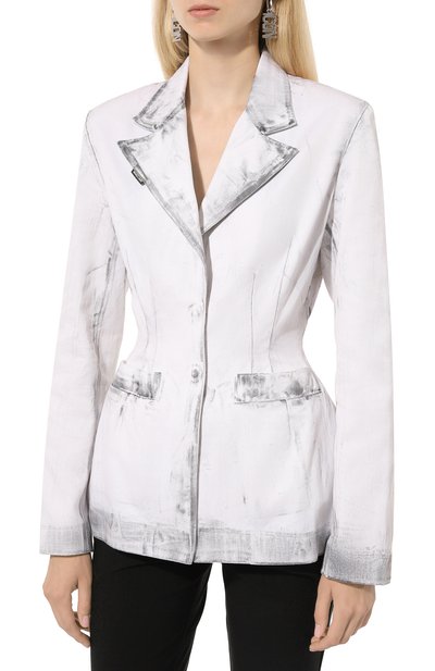 Хлопковый жакет WHO_AM, арт. FJ2-SS22.2-WHT, фото 3