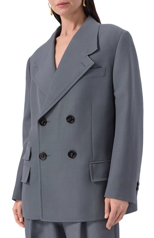 Шерстяной жакет Bottega Veneta 815455/V4XY0 Серый  815455/V4XY0 Фото 3