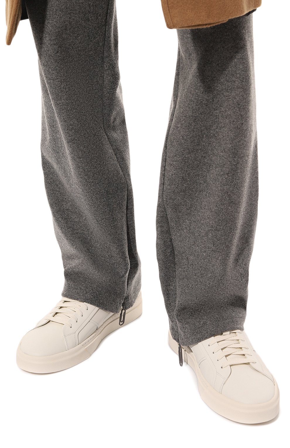 Кожаные кеды gloria SANTONI белого цвета по цене 74650 руб., арт. MBGT21779PNNGSL7I20, фото 3 Кожаные кеды gloria SANTONI, арт. MBGT21779PNNGSL7I20, фото 3